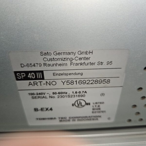 7 Stück Sato Drucker CG408DT-LAN Thermodrucker mit LAN-Anschluss | Etikettendrucker – Bild 9