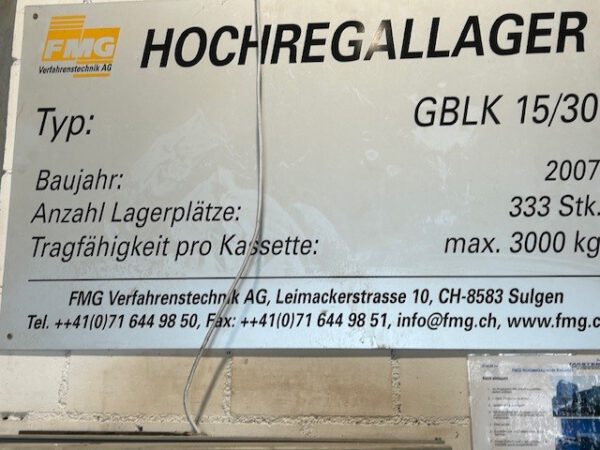 automatischer Blechlagerturm, FMG lagertechnik