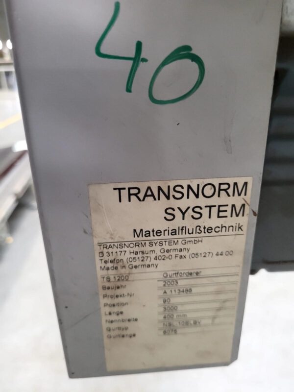 Gurtförderer, Transnorm,  ca. 3,55m lang lagertechnik