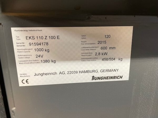 4x Kommissionierstapler, Jungheinrich, EKS 110,  lagertechnik