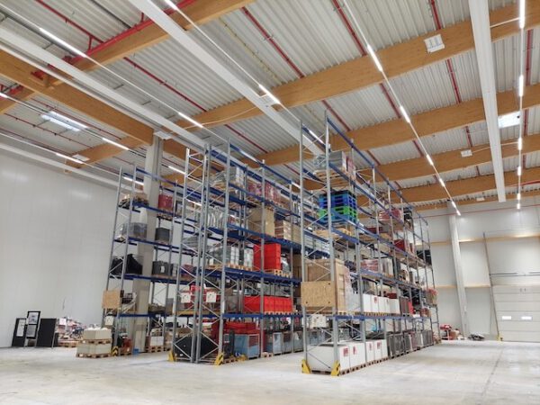 Palettenregal, Bito, 1.000kg pro Palettenplatz, 9m Rahmenhöhe, ca. 504 Stellplätze lagertechnik