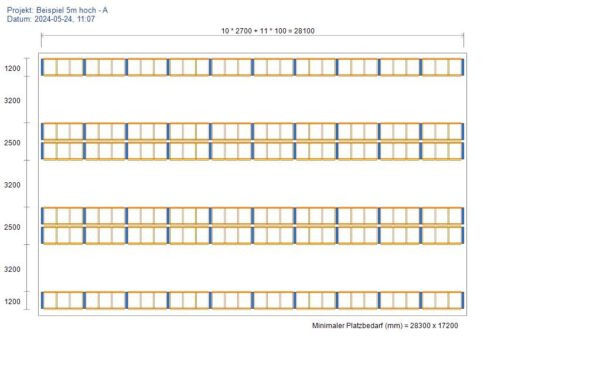Palettenregal 5m hoch, Nedcon, 1.000kg / Palette, ca. 720 Stellplätze lagertechnik