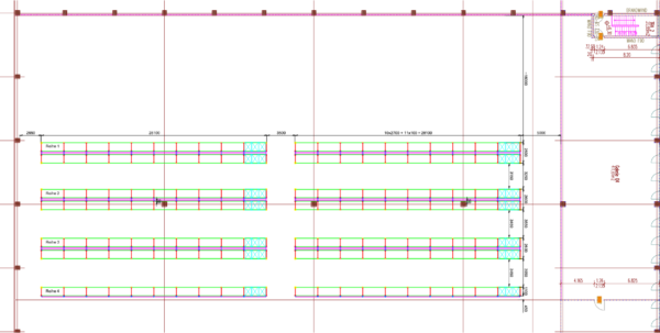 Palettenregal, Bito, ca. 10,45m hoch, bis zu 1 to / Palette, ca. 2.100 Stellplätze lagertechnik