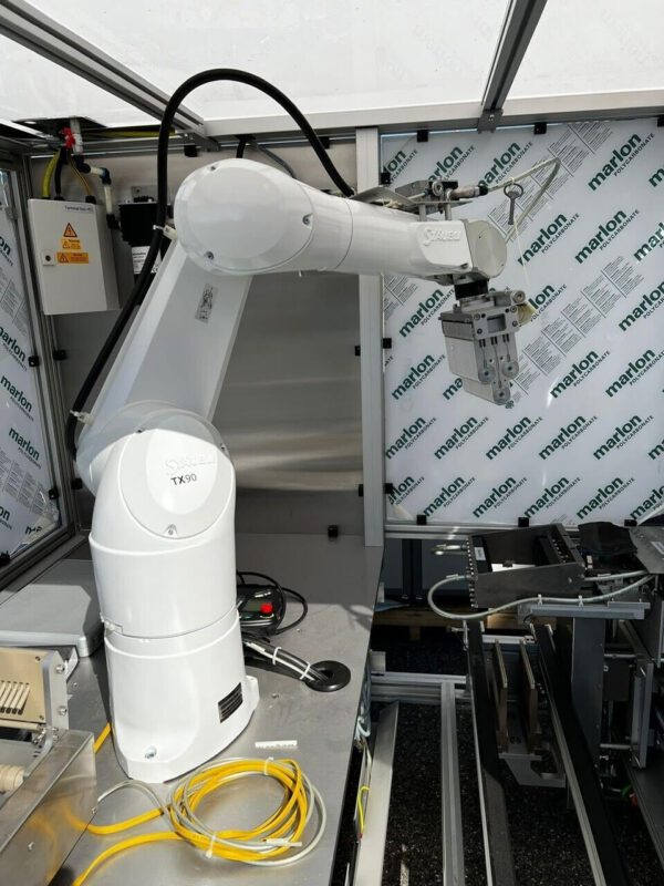 Roboter, Stäubli TX90 Lbmn, mit Steuerung CS8C Bediengerät Panel und Zubehör  lagertechnik