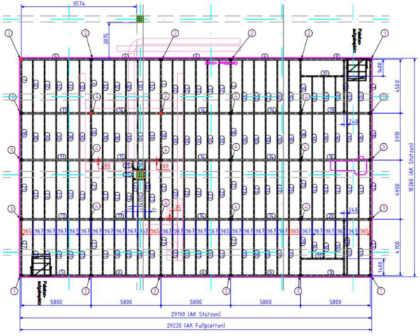 Stahlbau-Lagerbühne, Schulte, 533m2, 500kg Traglast pro m2 – Bild 7