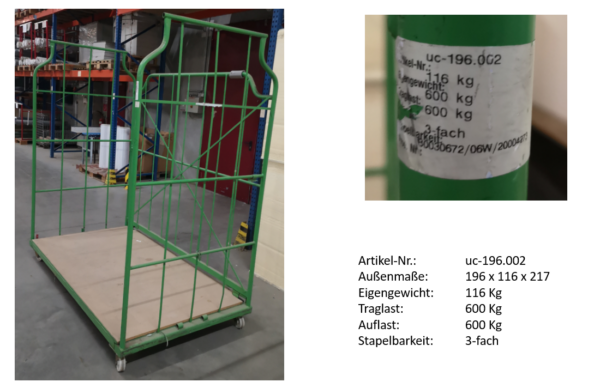 400 Stück Corletten, Breite 1,96m breit, 2 Höhen lagertechnik