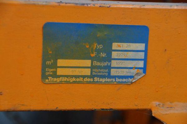 5 St. stapelbare Kippbehälter, verzinkt, inkl. 1 Staplertraverse - gebraucht- : lagertechnik